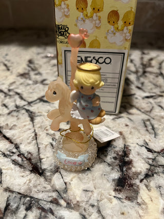 Vintage Precious Moments Love Angel on Carousel