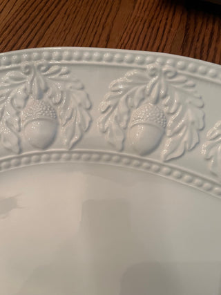Beautiful and large Italian made white glossy ceramic serving platter.