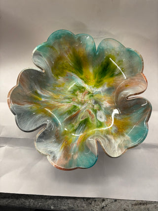 Flower Bowl Resin 13"