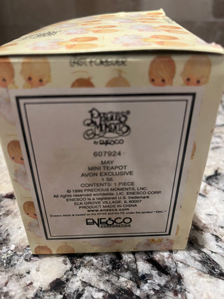 Vintage Precious Moments May Mini Teapot Avon Exclusive