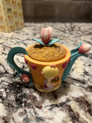 Vintage Precious Moments May Mini Teapot Avon Exclusive