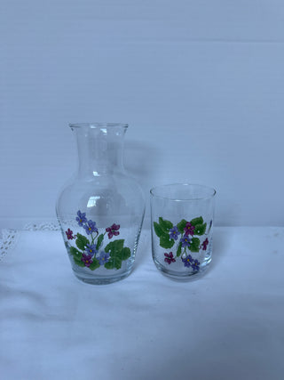 VTG Floral bedside water carafe