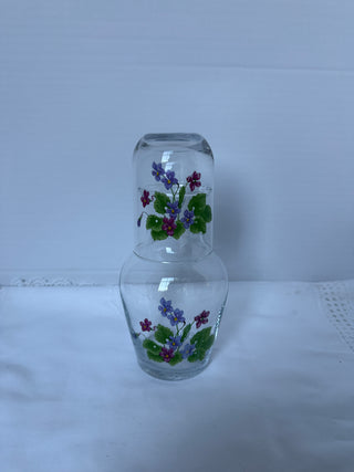 VTG Floral bedside water carafe