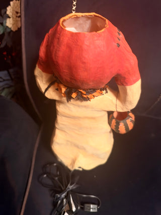 Bethany Lowe Lighted Pumpkin Figure Paper Mache Halloween Decor