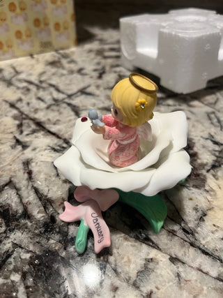 Vintage Precious Moments January Monthly Blossoms Figurine