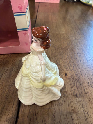 Vintage Disney Schmid Ceramic Figurine Belle of Beauty & the Beast