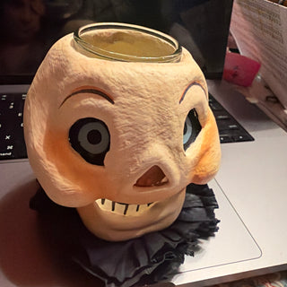 Skull Votive Holder Scott Smith Rucus Studio for Bethany Lowe 2012 4"