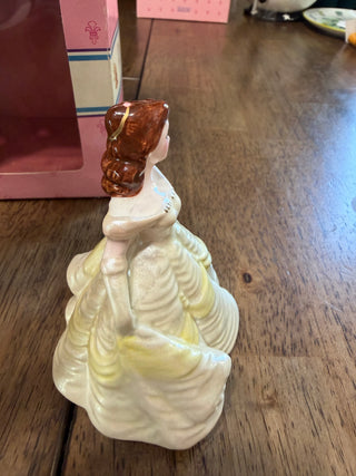 Vintage Disney Schmid Ceramic Figurine Belle of Beauty & the Beast