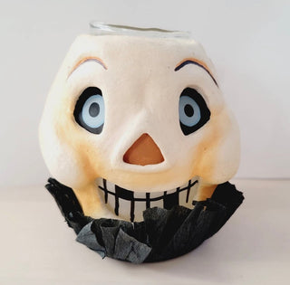 Skull Votive Holder Scott Smith Rucus Studio for Bethany Lowe 2012 4"