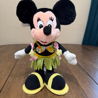 Disney Store Plush Hawaii Minnie Mouse Hula 13” Stuffed Animal Plush