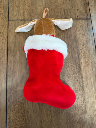 The Velveteen Rabbit Christmas Holiday Plush Stocking 1985 Vintage
