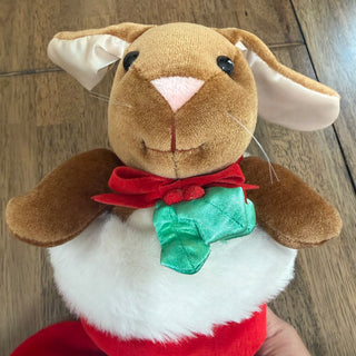 The Velveteen Rabbit Christmas Holiday Plush Stocking 1985 Vintage