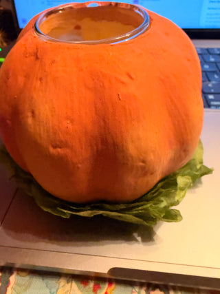 Bethany Lowe Spooky Halloween Pumpkin Votive Holder by Scott Smith Rucus Studio – 2012, 4"