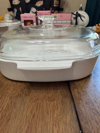 Large Casserole Dish Corning Ware Spice of Life Le Romarin 10x10x2 w/ Lid