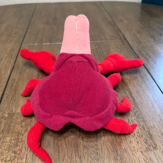 The Little Mermaid Vintage Disneyland Walt Disney World Plush Sebastian Crab 10"