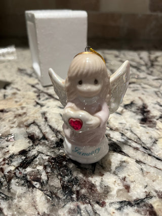 Vintage Precious Moments January Birthstone Angel - Garnet