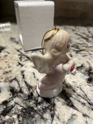 Vintage Precious Moments January Birthstone Angel - Garnet