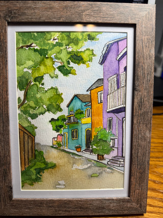 Key West mixed media framed