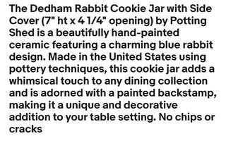 The Potting shed Cookie Jar/container with Lid