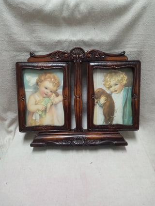 MW Vintage Wood Dual Picture Frame MTS