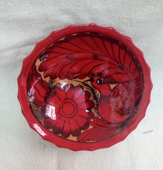 MW Talavera Style Red Bird Bowl
