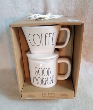 MW Rae Dunn Coffee Drip & Mug Set
