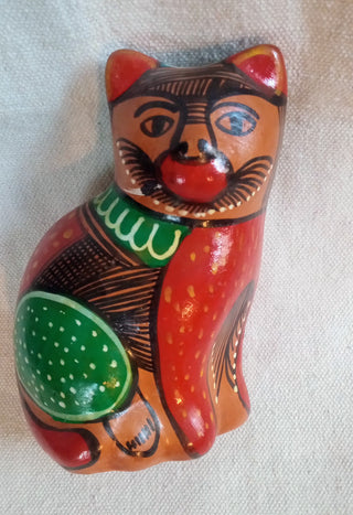 MW Vintage Hand Painted Talavera Cat