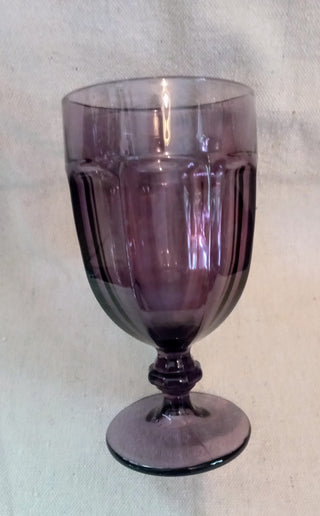 MW Libbey Duratuff Gibraltar Purple Goblet