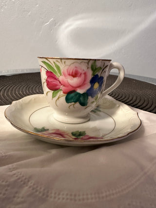 Teacup Petite cup/saucer Japan Pink Rose MTS