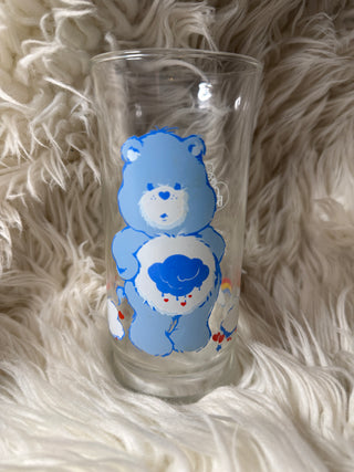 Care Bear vintage glass grumpy bear