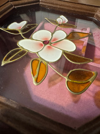 Vintage Floral Octagon Jewelry Box