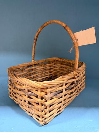 Woven Basket with tall handle