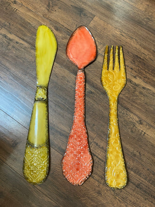 Oversized Wall Decor Fork/Knife/Spoon 28”
