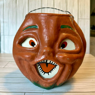 Vintage Style 7" Orange Jack O' Lantern Choir Boy