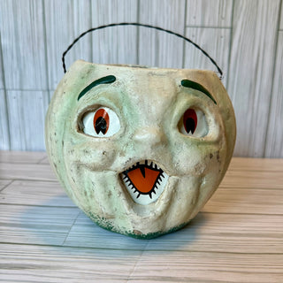 Vintage Style 5" White Jack O' Lantern Choir Boy