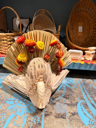 Palm Turkey with Strawflower