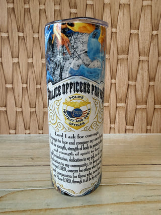 Skinny 20 oz Tumbler Police Officers Prayer RCD