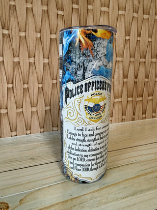 Skinny 20 oz Tumbler Police Officers Prayer RCD