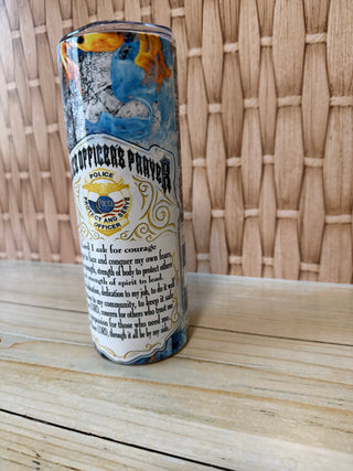 Skinny 20 oz Tumbler Police Officers Prayer RCD