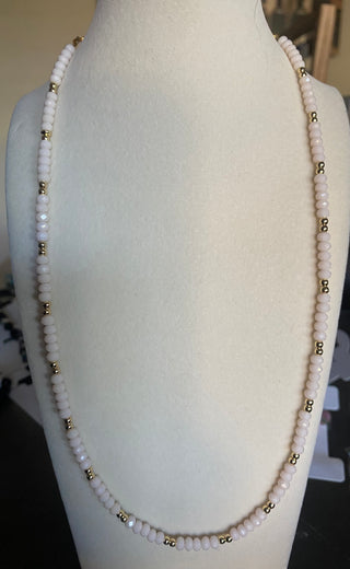 Pastel pink/gold necklace
