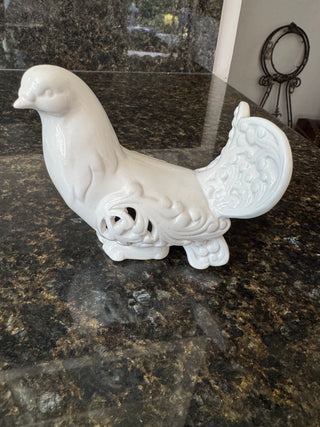 White Ceramic Pigeon figurine