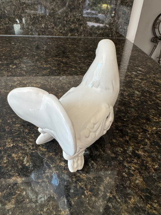 White Ceramic Pigeon figurine