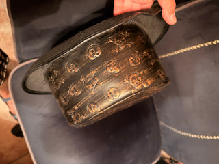 Skull Embossed Top Hat