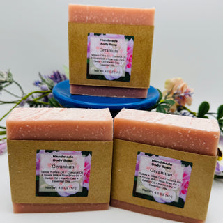 Tallow Soap - Geranium Rose - FPO