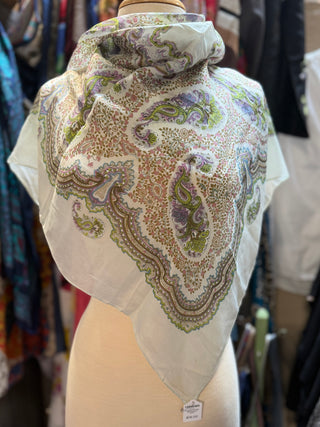 Superb Vintage Silk Square Scarf MTS