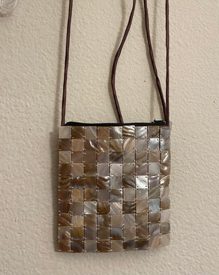 Checkered shell purse