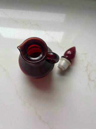 Vtg.  Avon Ruby Red strawberry cruet bottle