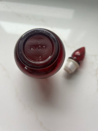 Vtg.  Avon Ruby Red strawberry cruet bottle