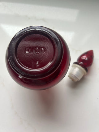 Vtg.  Avon Ruby Red strawberry cruet bottle