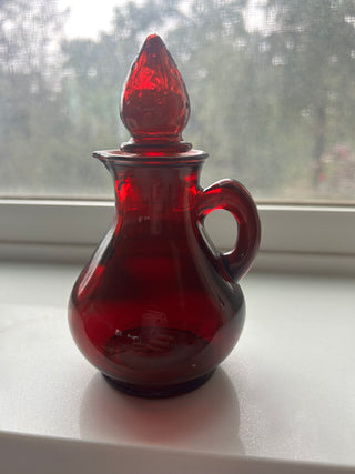 Vtg.  Avon Ruby Red strawberry cruet bottle